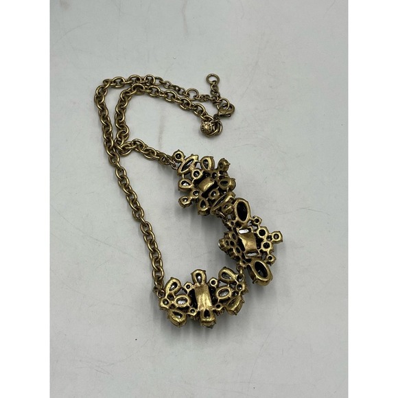 J. Crew Black Gray and Taupe Clear Rhinestone Cluster Statement Necklace - Picture 16 of 16